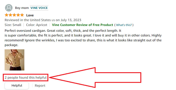 Amazon Vine helpful review