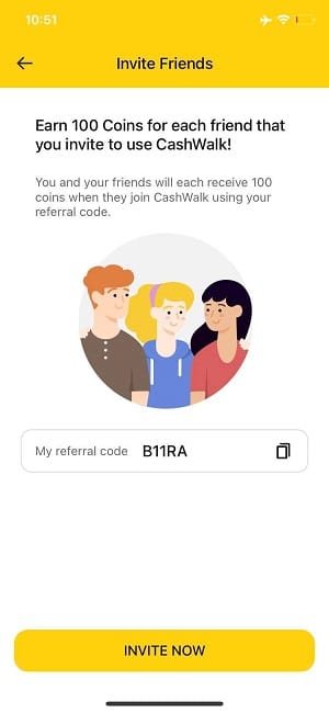 CashWalk referral program