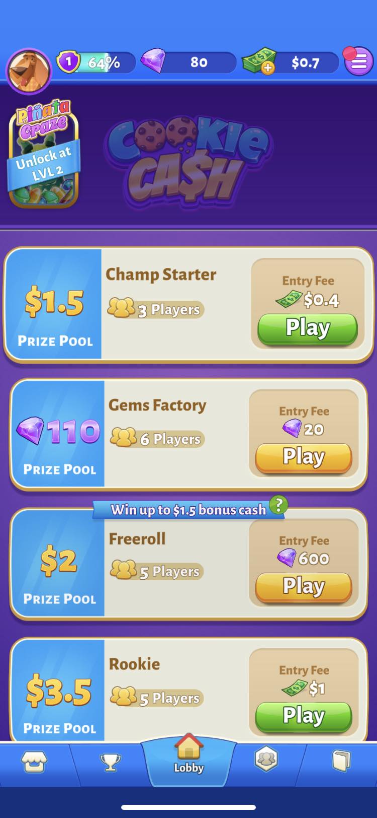 Cookie Cash tournaments