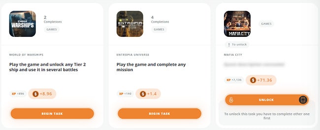 Earnweb play games