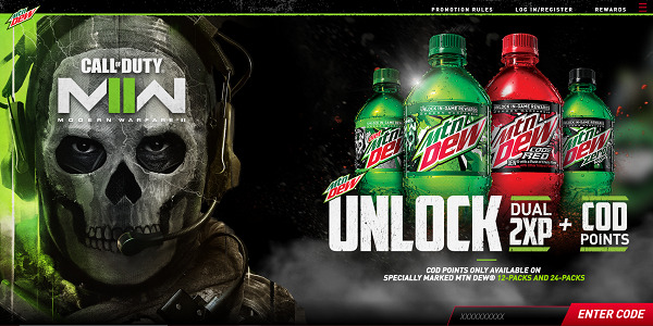 Mountain Dew get free COD points