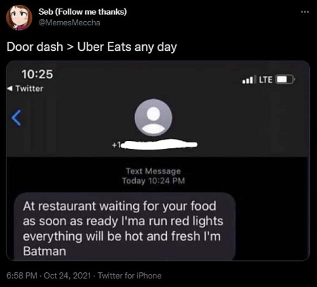 DoorDash vs Uber Eats Driver Meme