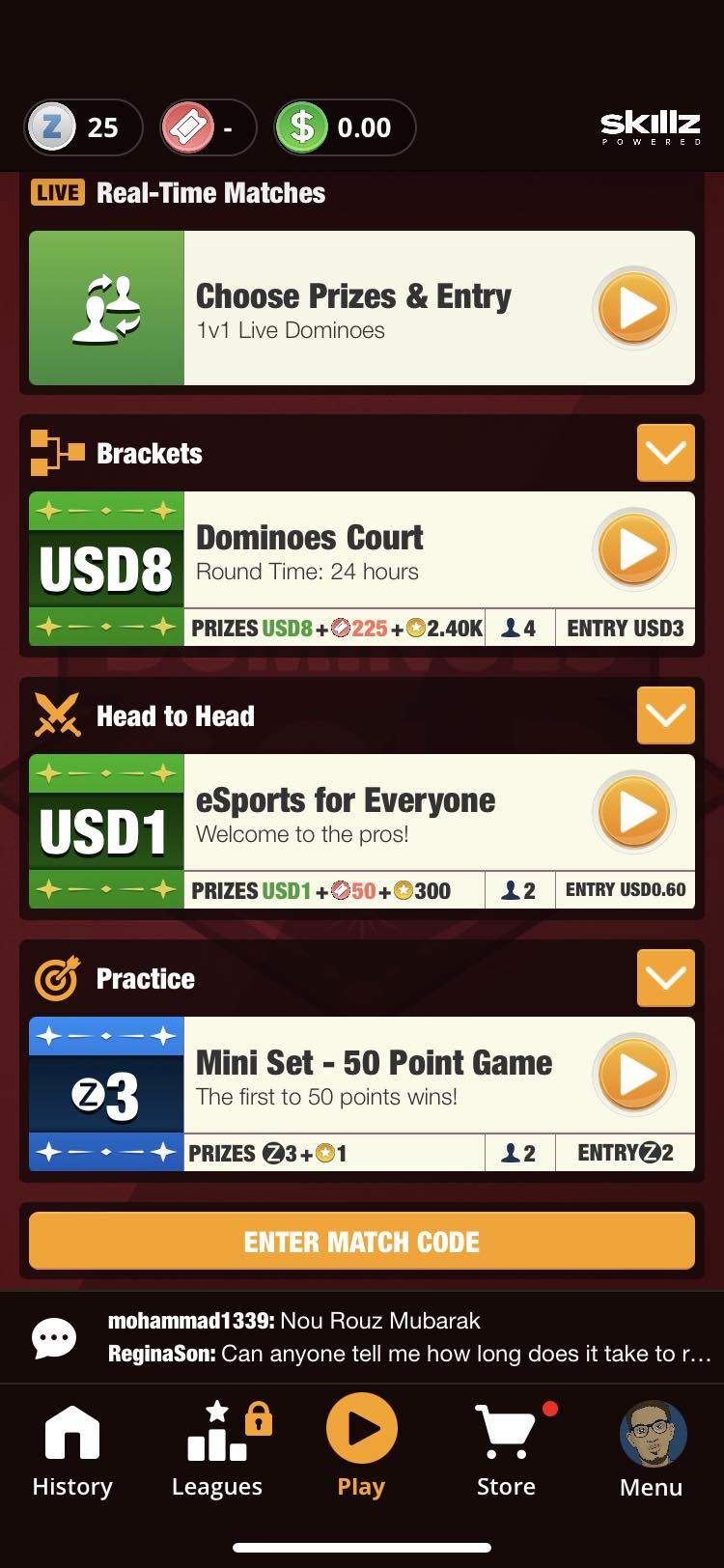 Dominoes Gold tournaments